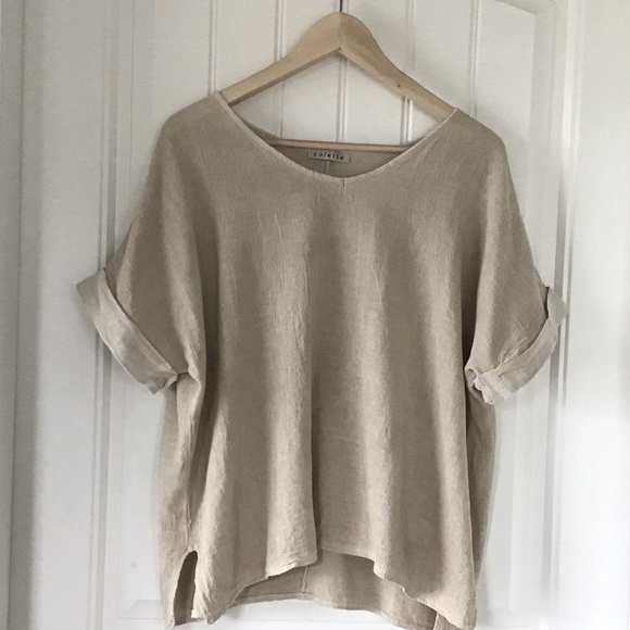 Colette cotton/linen blouse OS - Picture 1 of 3